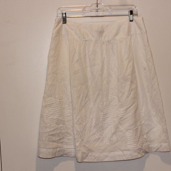 Theory White Zipper A-Line Mini Skirt Women Size 12 - Picture 5 of 9
